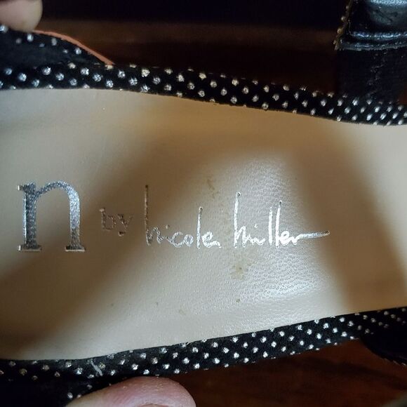 N for Nicole Miller SINDY Black Rhinestone Strappy Heels - Picture 7 of 9